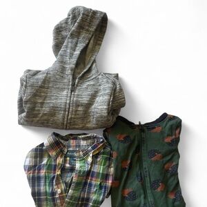 Baby boy clothing bundle 12-18m old navy ralph lauren shirt onesie hoodie